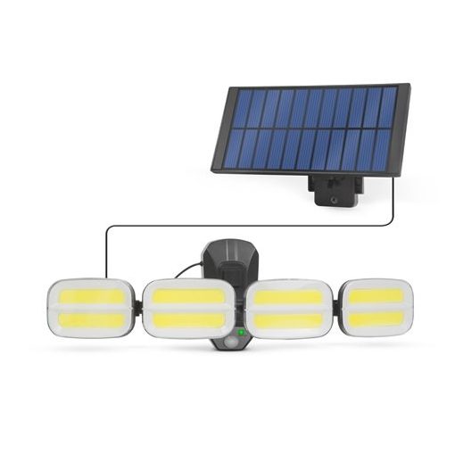 Mozgásérzékelős szolár reflektor, 8 COB LED