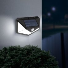 Mozgásérzékelős szolár reflektor, fali, COB LED B