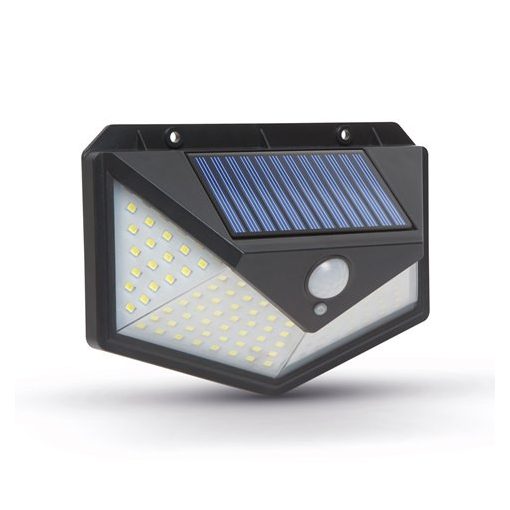 Mozgásérzékelős szolár reflektor, fali, COB LED B