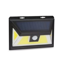 Mozgásérzékelős szolár reflektor, fali, 136 LED