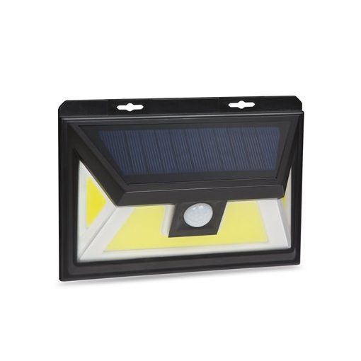 Mozgásérzékelős szolár reflektor, fali, 136 LED