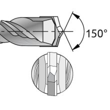 Kőzetfúró 2 élű 6,0…16,0/260 mm DIAGER TWISTER2 