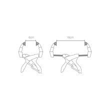 PIHER Progresszív szorítású nagykapacítású csipesz 60x160 mm