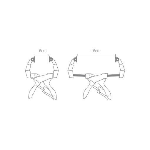 PIHER Progresszív szorítású nagykapacítású csipesz 60x160 mm